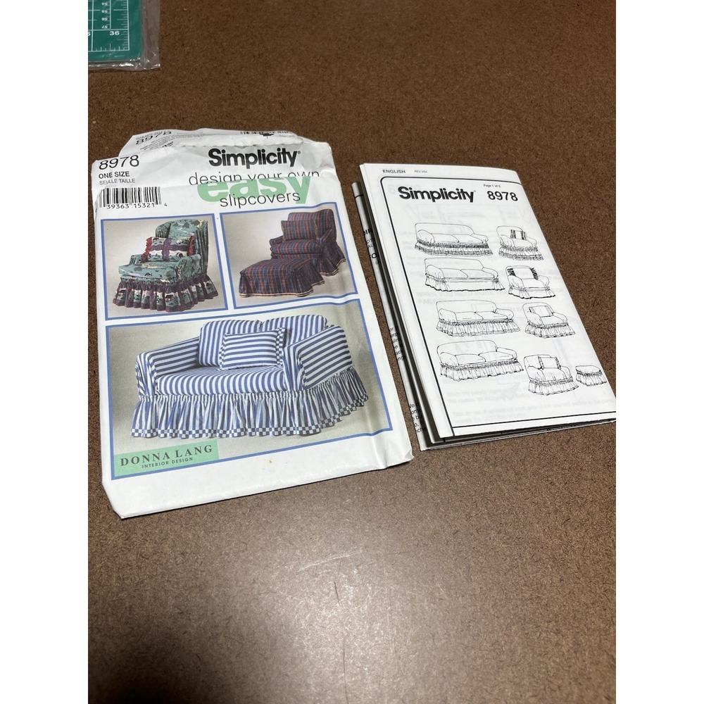 Simplicity 8978 Sewing Pattern Slipcovers